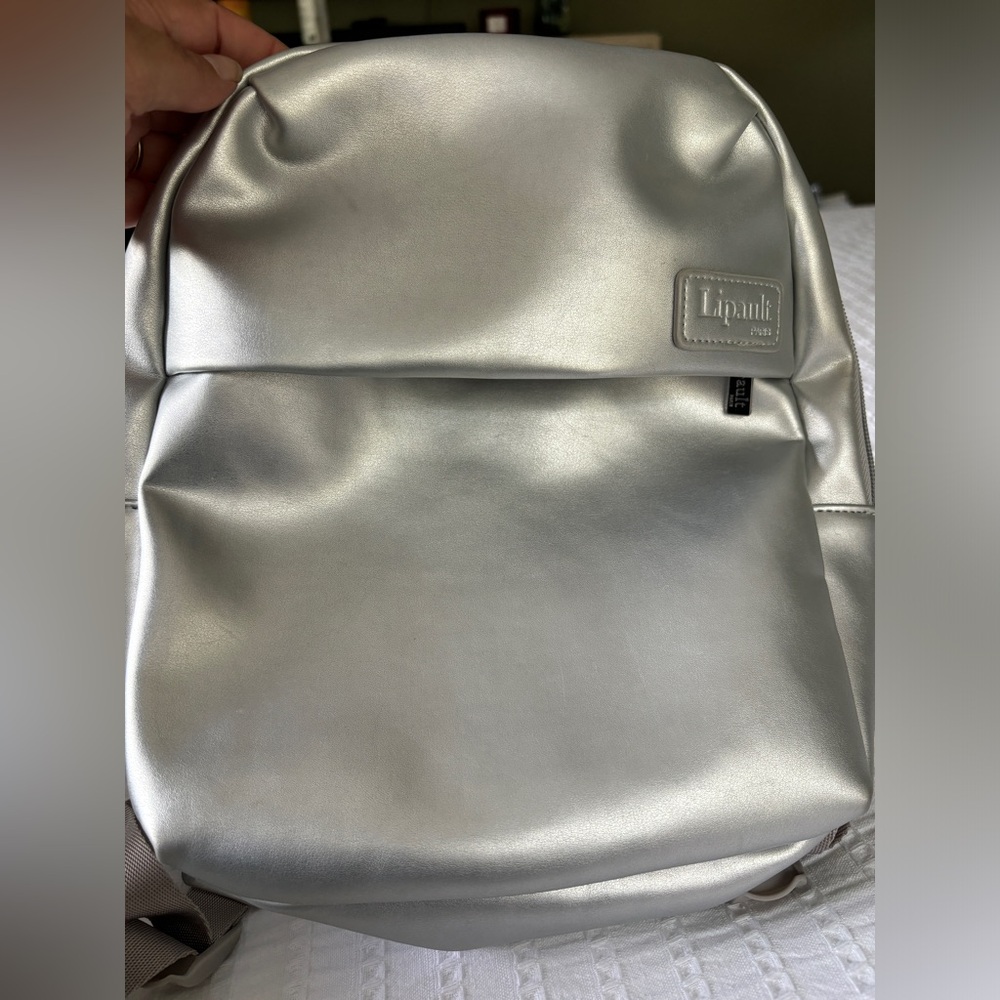 Lipault Silver Paris Miss Plume Mini Backpack
